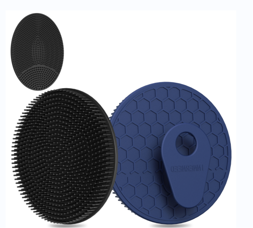 SJ-023 Silicone Bath Brush Set – 2 or 3-Pack with Free Face Brush