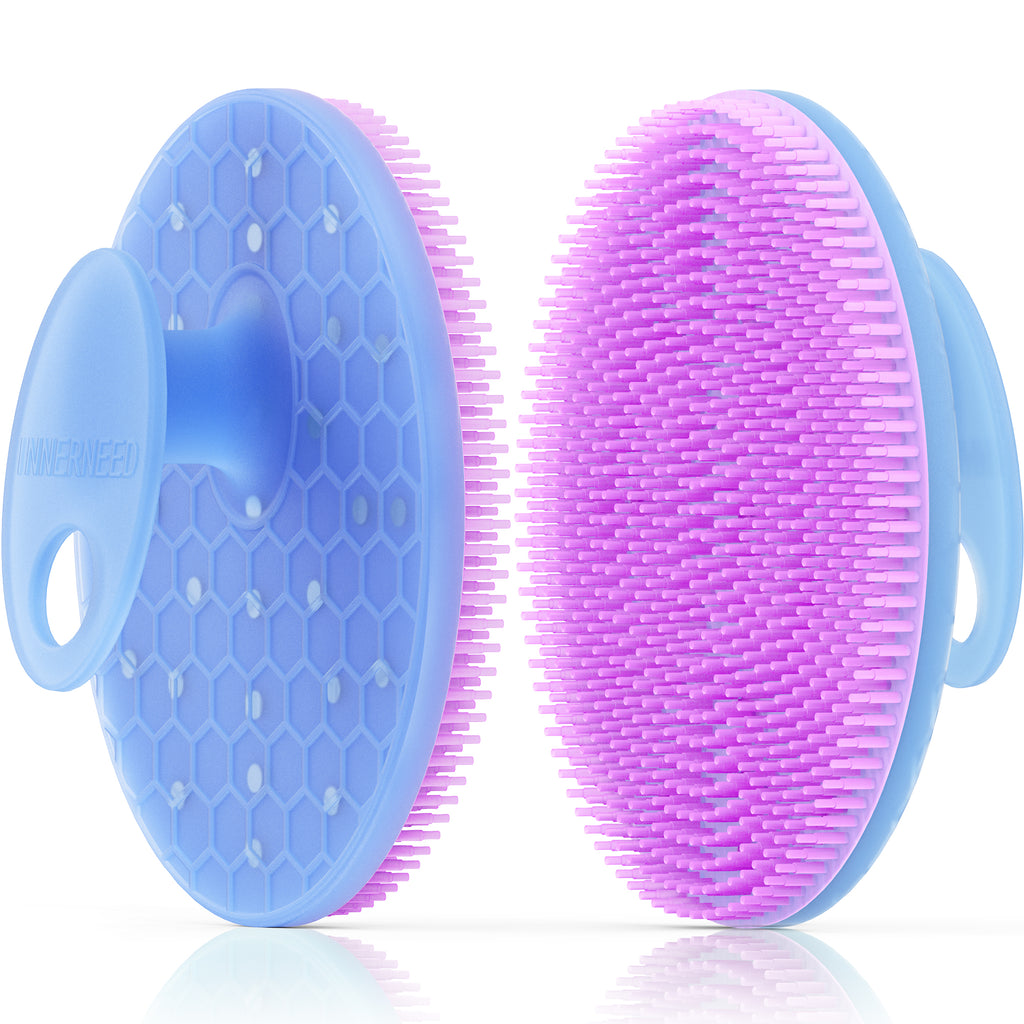 Translucent Magnetic Silicone Bath Brush | Gentle Clean & Easy Storage