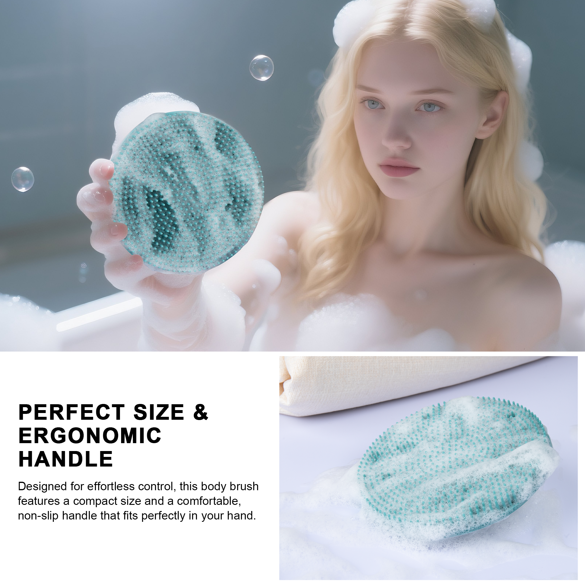 SJ-23 Silicone Bath Brush – Gentle, Effective & Spa-Like Cleansing