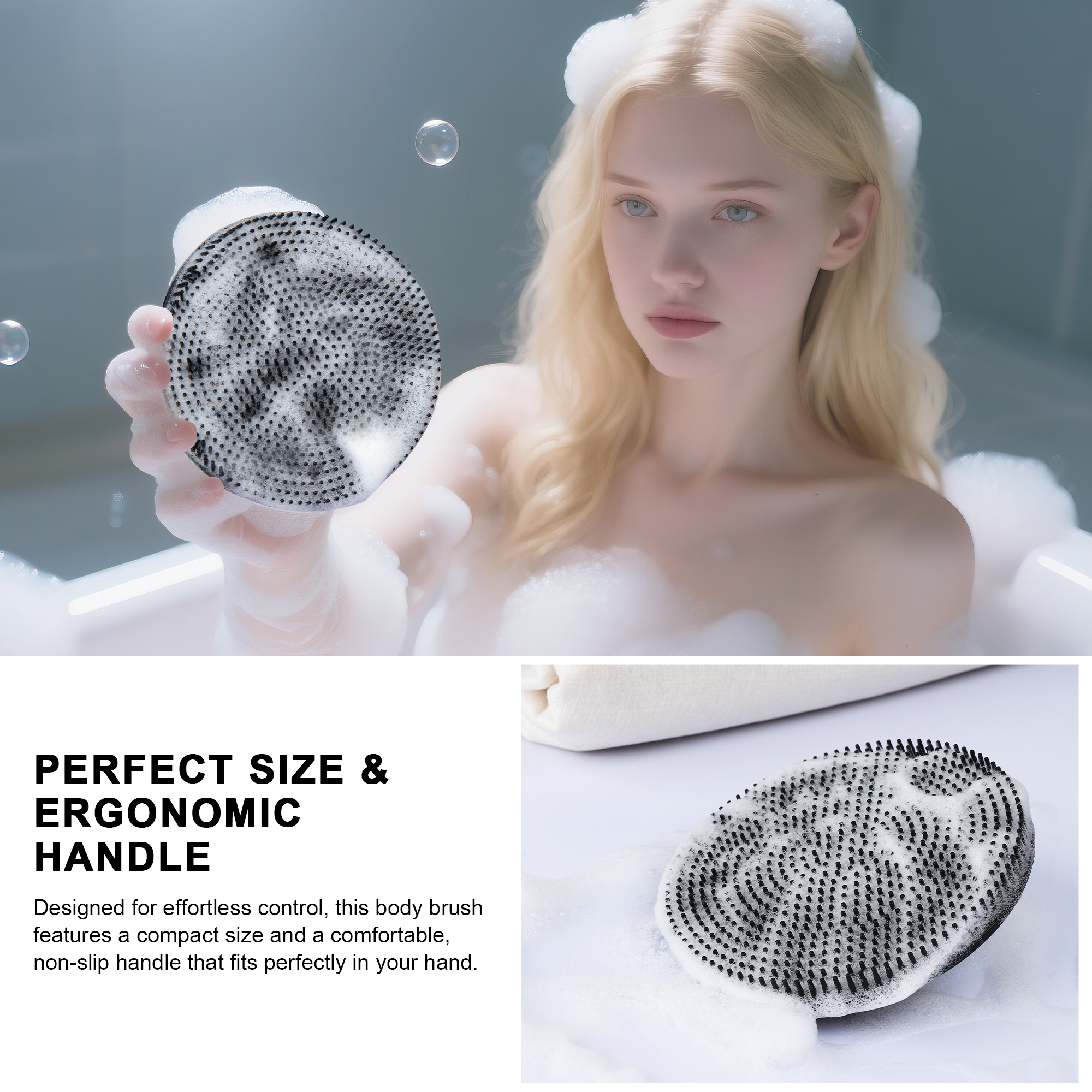 SJ-23 Silicone Bath Brush – Gentle, Effective & Spa-Like Cleansing