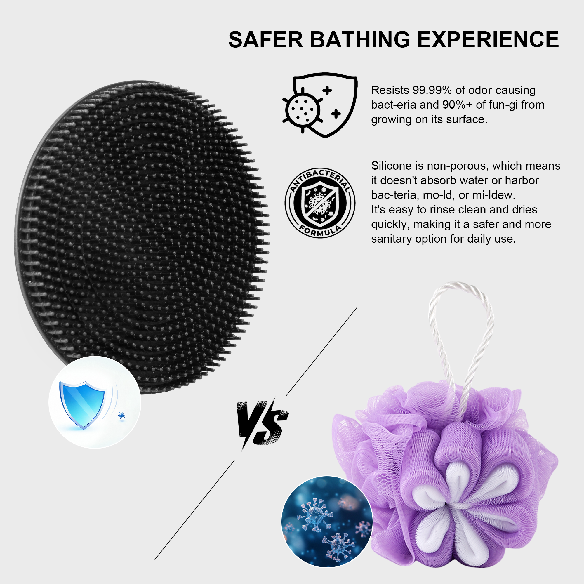 SJ-23 Silicone Bath Brush – Gentle, Effective & Spa-Like Cleansing