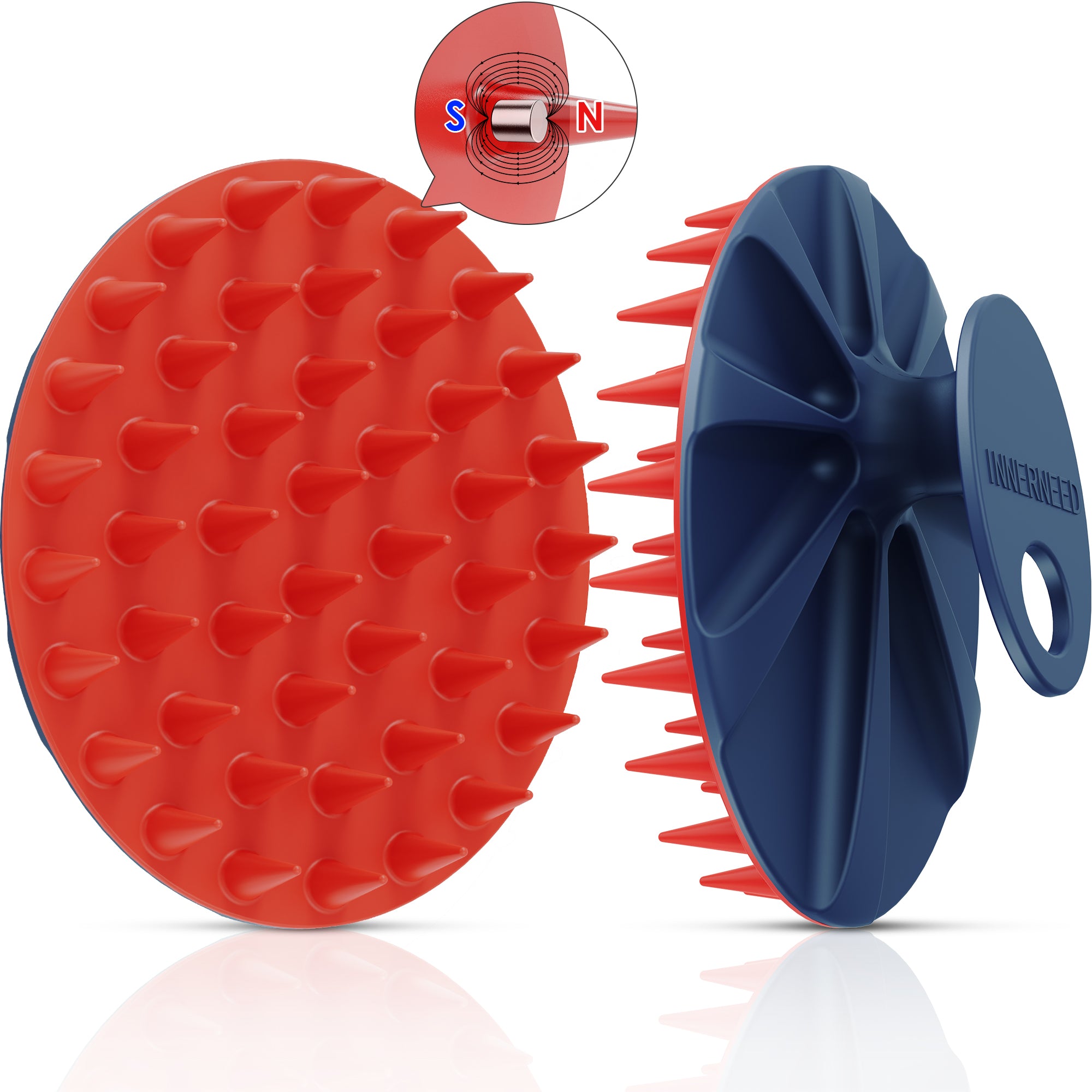Magnetic Silicone Bath Brush – Easy Storage & Gentle Cleaning