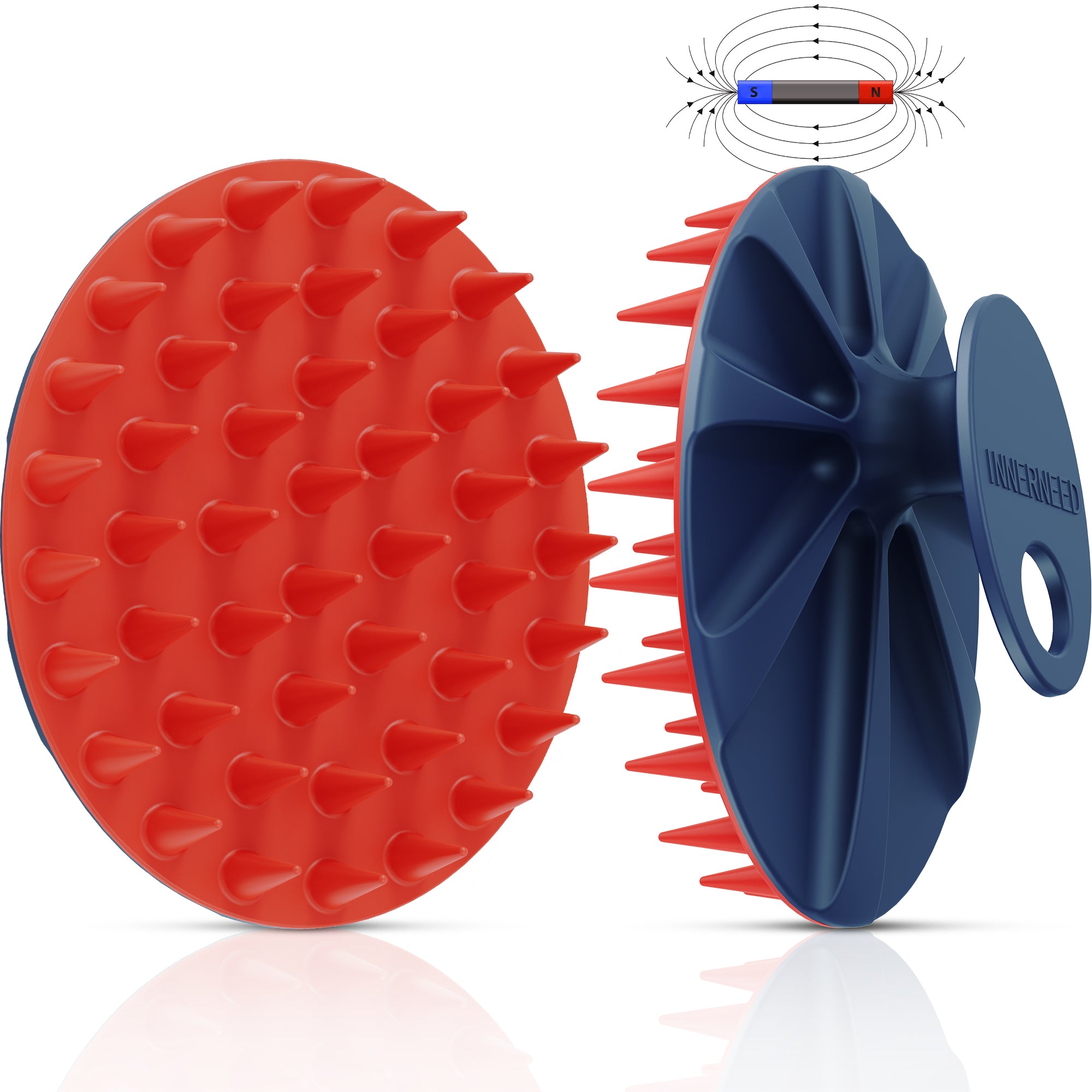 Magnetic Scalp Massager Brush | Soft Silicone Bristles