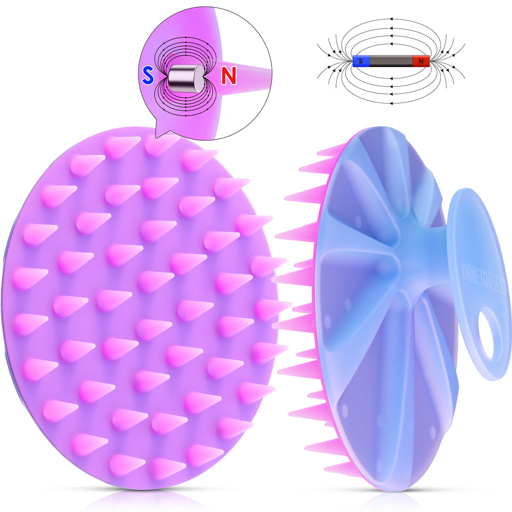 Translucent Magnetic Silicone Bath Brush | Gentle Clean & Easy Storage