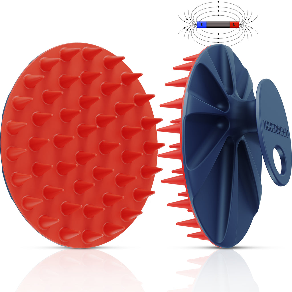 Translucent Magnetic Silicone Bath Brush | Gentle Clean & Easy Storage