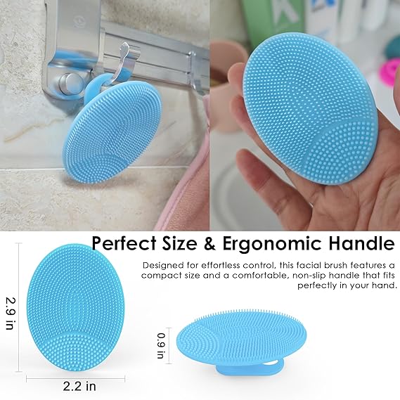 SJ-022 Magnetic Silicone Facial Cleansing Brush – 4-Pack & 6-Pack Bundles | Deep Clean & Compact Storage