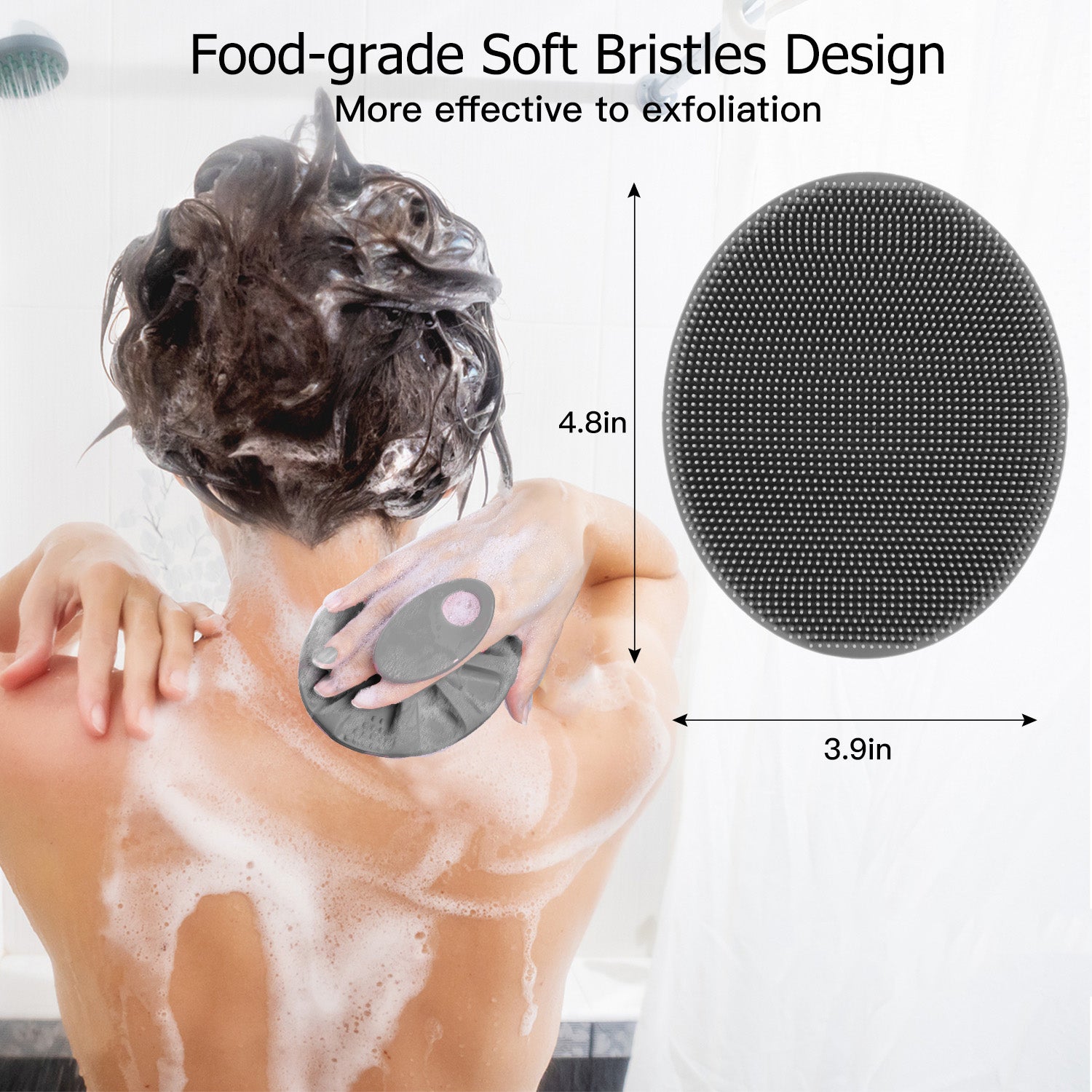 SJ-012 Handheld Oval Bath Brush – Effective, Ergonomic & Skin-Friendly