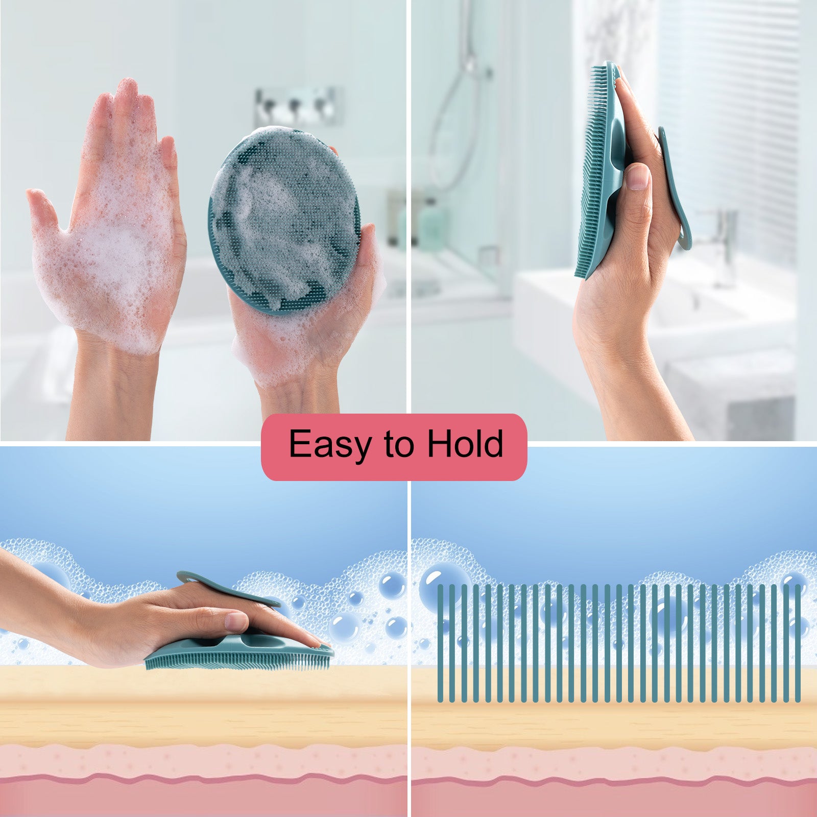 SJ-012 Handheld Oval Bath Brush – Effective, Ergonomic & Skin-Friendly