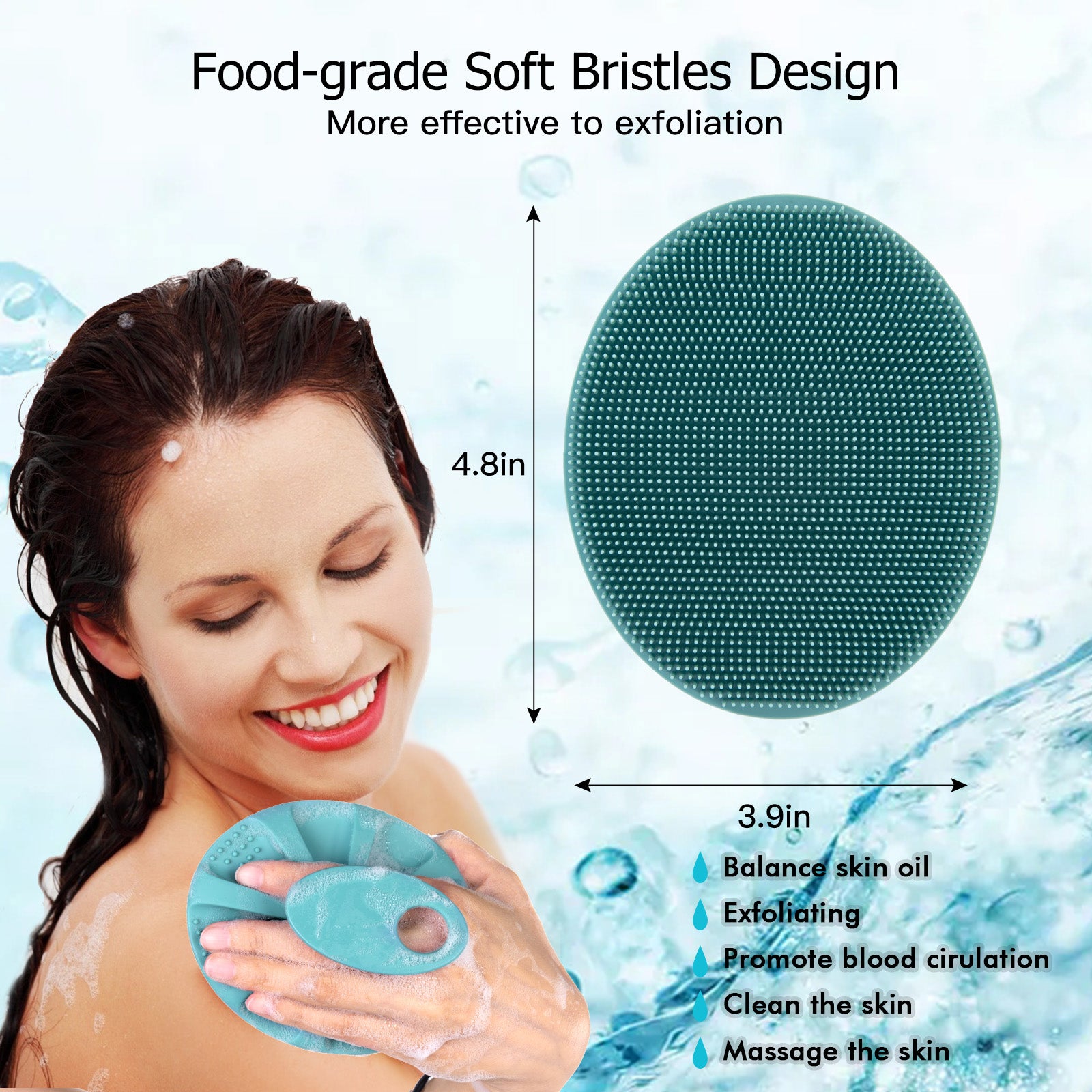 SJ-012 Handheld Oval Bath Brush – Effective, Ergonomic & Skin-Friendly
