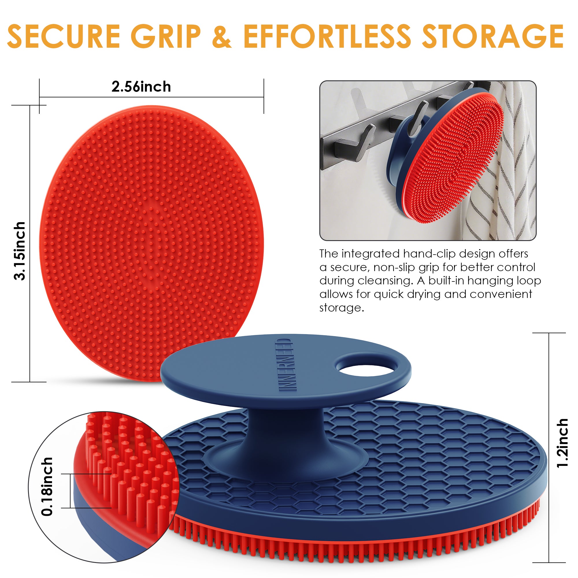 Magnetic Silicone Facial Cleansing Brush – Deep Clean & Compact Storage