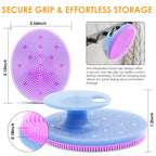 Translucent Magnetic Silicone Bath Brush | Gentle Clean & Easy Storage