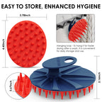 Magnetic Silicone Brush 3-Piece Set – Scalp, Bath & Facial Brushes