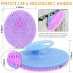 Translucent Magnetic Silicone Bath Brush | Gentle Clean & Easy Storage