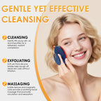 Magnetic Silicone Facial Cleansing Brush – Deep Clean & Compact Storage