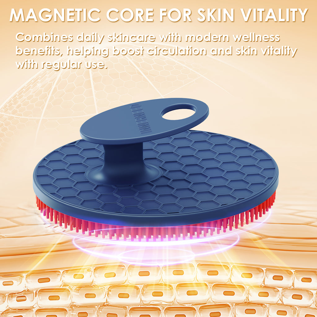 Magnetic Silicone Bath Brush – Easy Storage & Gentle Cleaning