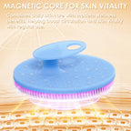 Translucent Magnetic Silicone Bath Brush | Gentle Clean & Easy Storage
