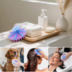 SJ-021 Translucent Magnetic Silicone Scalp Brush | Gentle Cleansing, Improves Circulation & Scalp Health