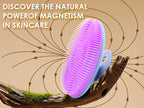 Translucent Magnetic Silicone Bath Brush | Gentle Clean & Easy Storage