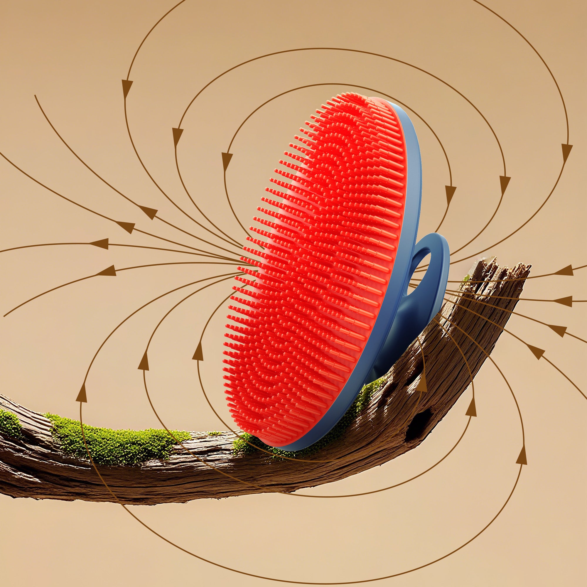 Magnetic Silicone Bath Brush – Easy Storage & Gentle Cleaning