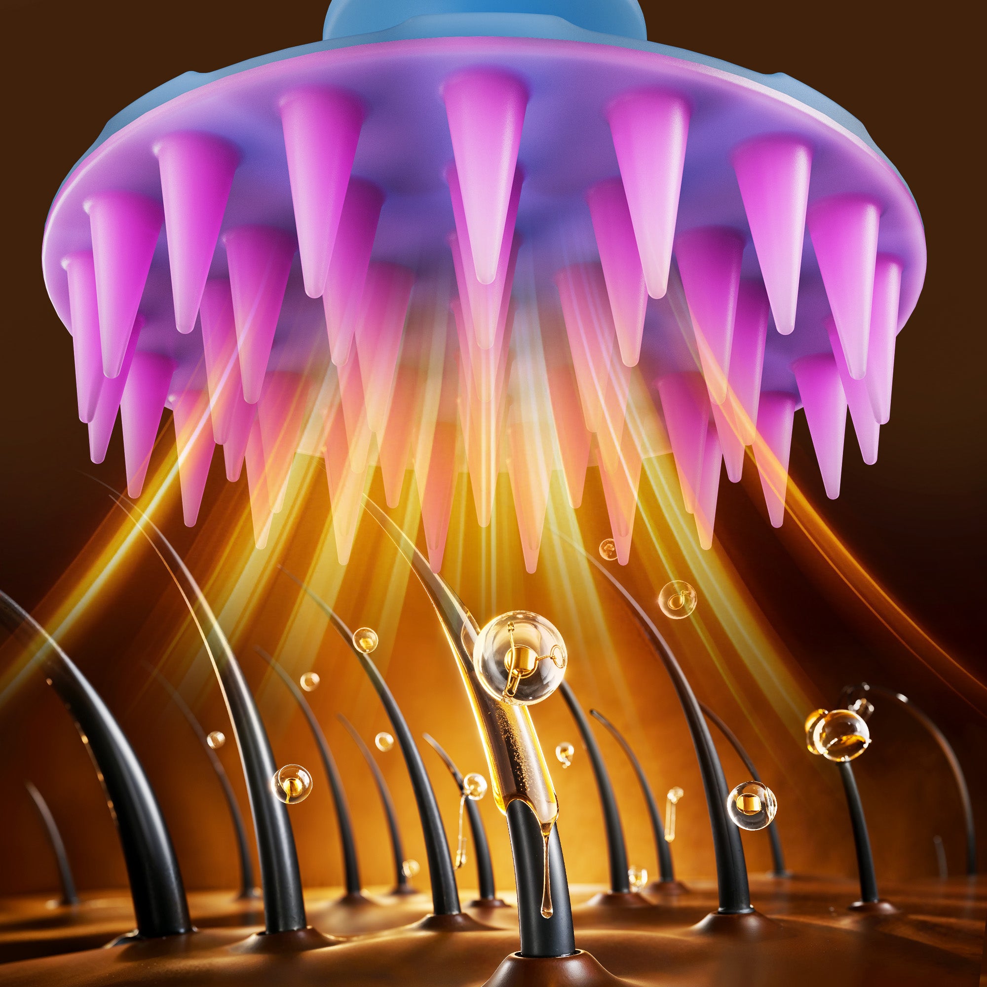 SJ-021 Translucent Magnetic Silicone Scalp Brush | Gentle Cleansing, Improves Circulation & Scalp Health