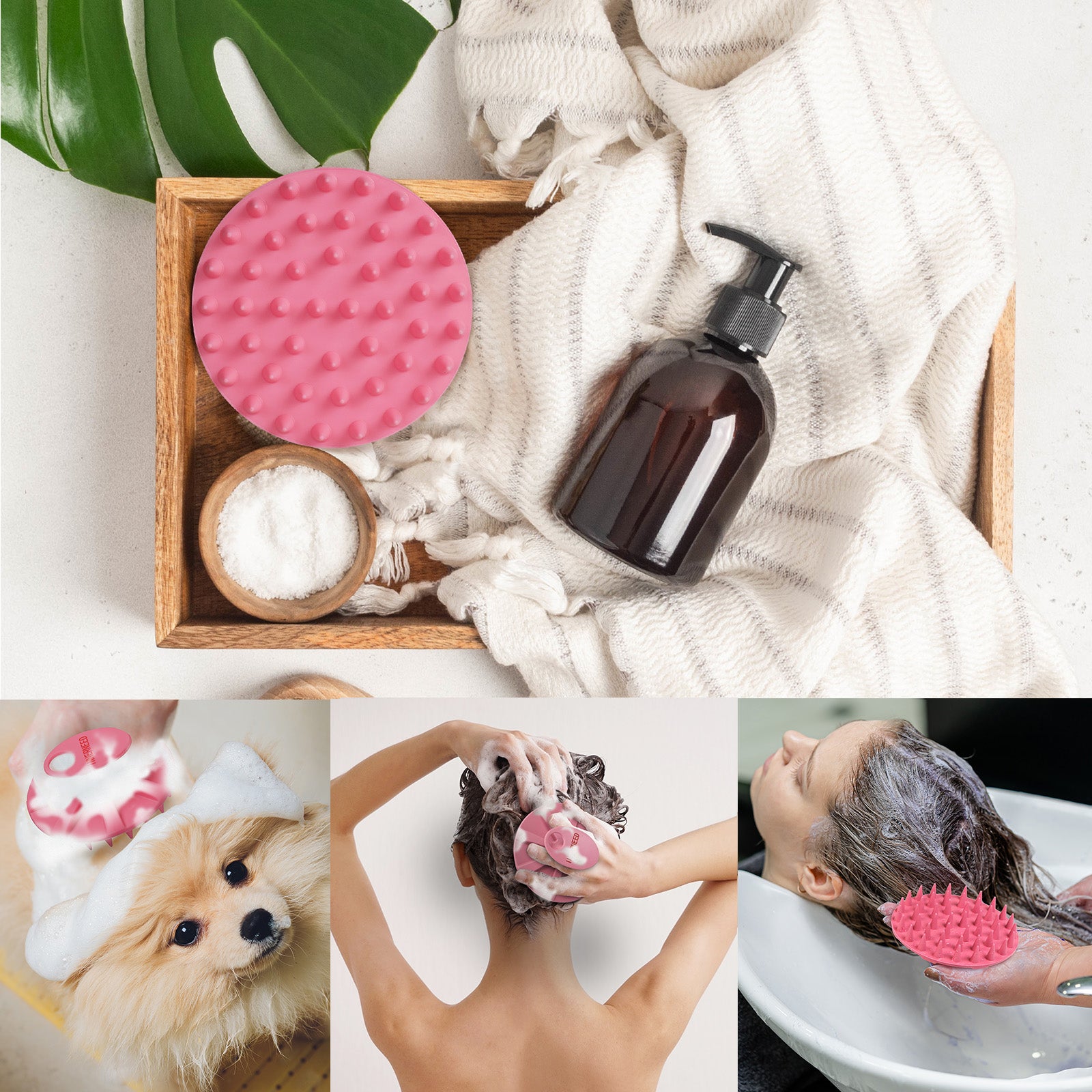 SJ-04 Scalp Massager Brush | Soft Silicone Bristles for Gentle Hair & Scalp Care