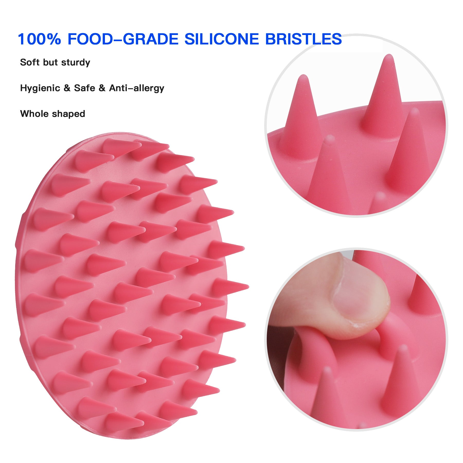 SJ-04 Scalp Massager Brush | Soft Silicone Bristles for Gentle Hair & Scalp Care