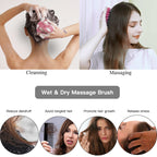 SJ-04 Scalp Massager Brush | Soft Silicone Bristles for Gentle Hair & Scalp Care